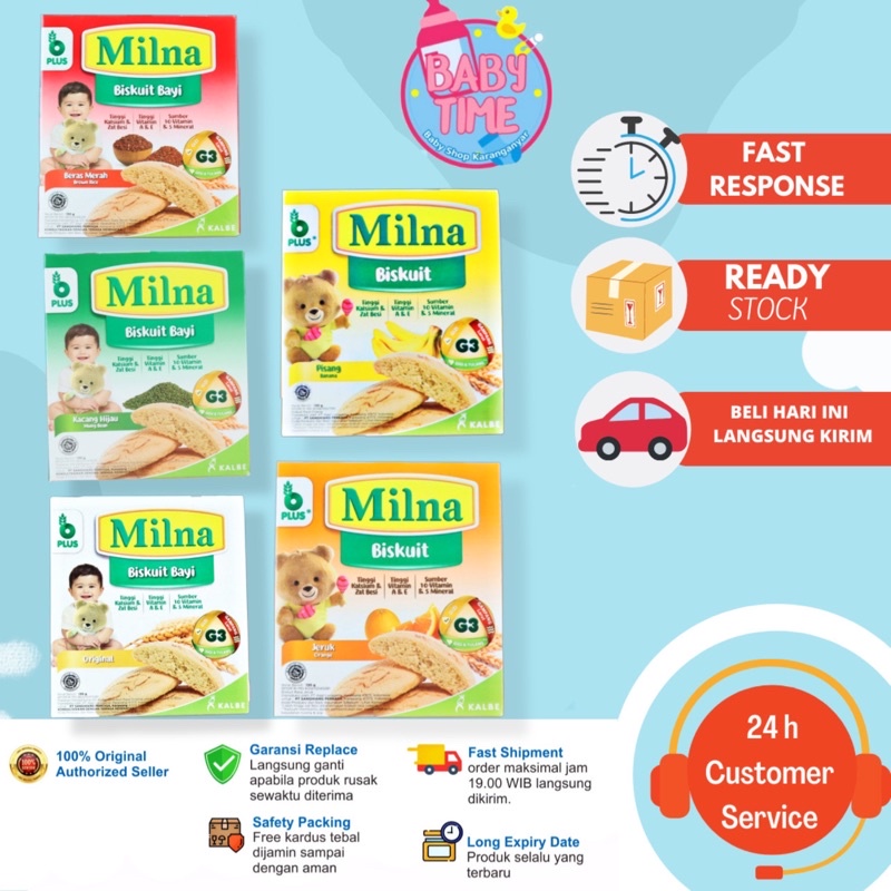 Milna Biskuit Bayi 6+ Biskuit Selingan MPASI 6 bulan