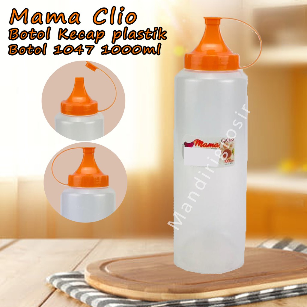 Botol Kecap plastik *Mama Clio * Orange 1047 * 1000ml