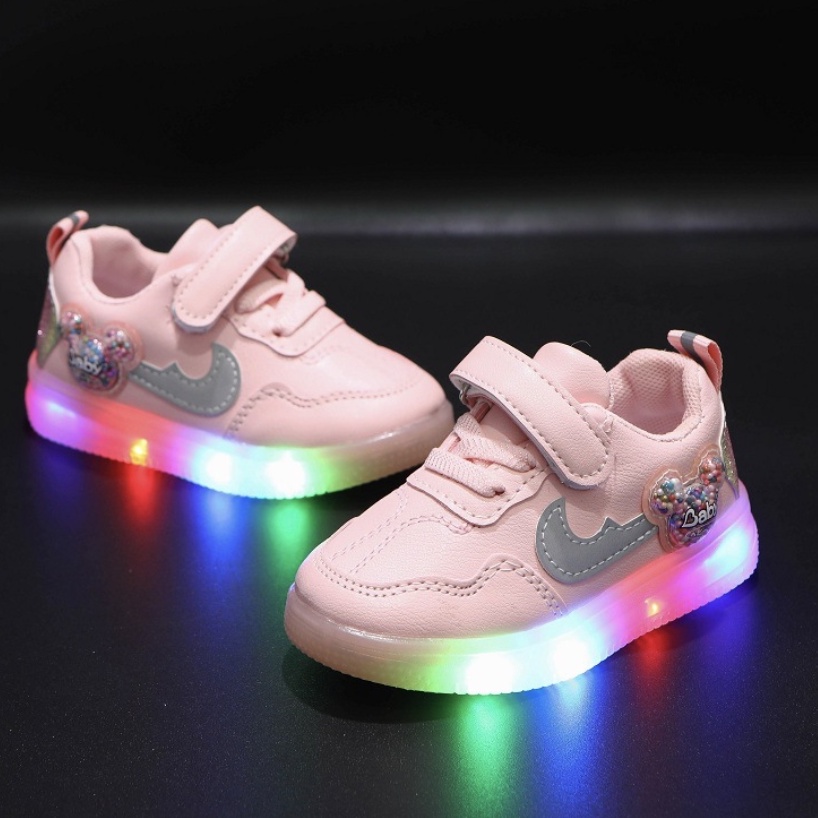 babyfit [21-30] sepatu sneakers anak sepatu lampu led MITCHI SAND jm-0510r