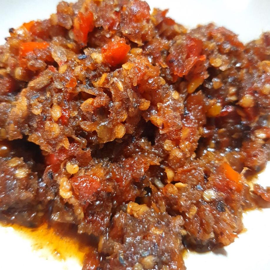 

[KODE PRODUK Q0SFM4876] Sambal Roa Asap Manado Tanpa MSG - Sambel Ikan Roa Pedas 200 gram