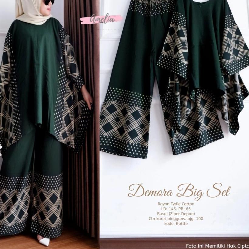 Paling Dicari.. Setelan Demora Big Set Jumbo Set Waka Waka Rayon Jumbo LD 140 One Set Jumbo Rayon Bu