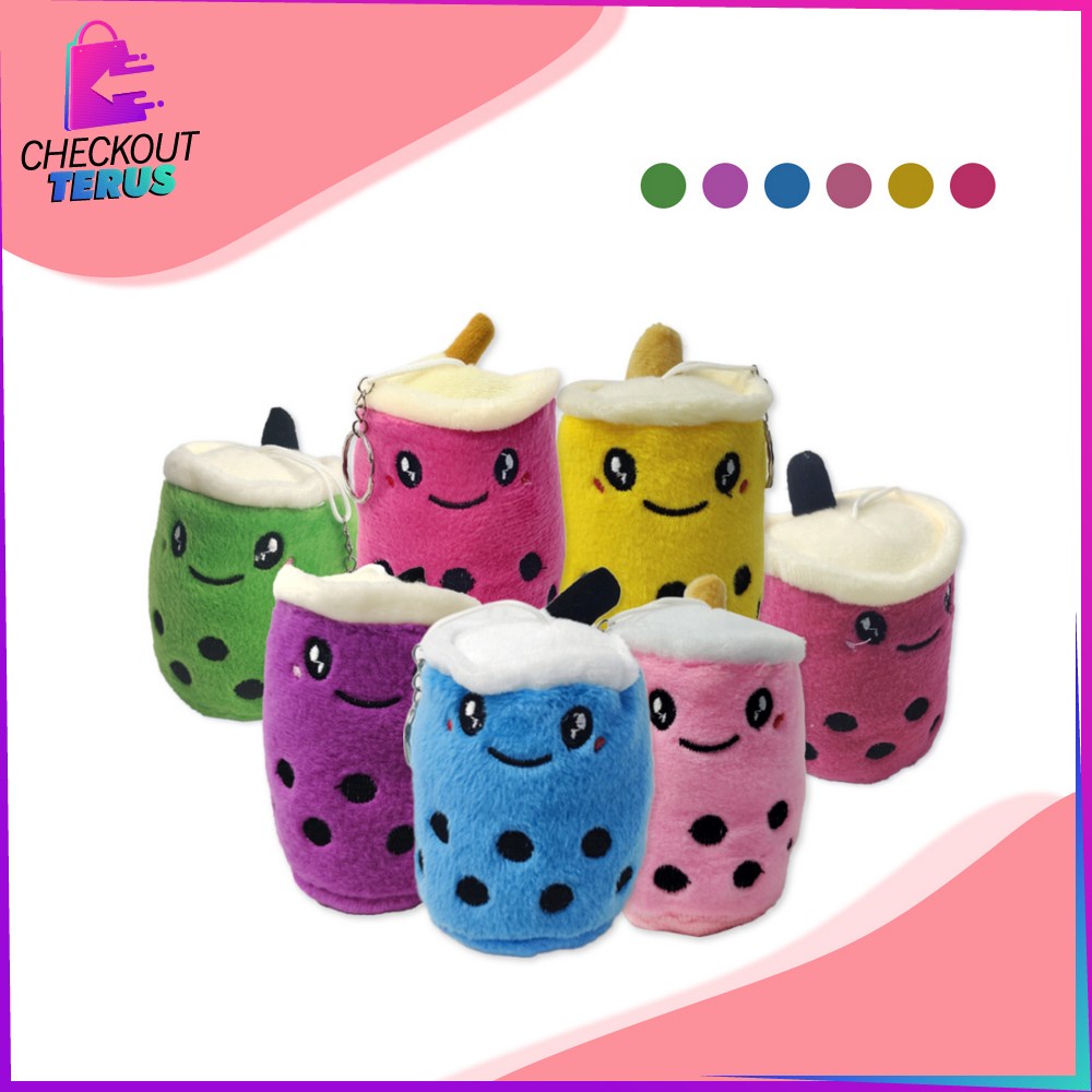 CT M245 Gantungan Kunci Tas Boneka Boba Mini Aksesoris Tas Hiasan Motif Boba MIni Lucu Gantungan Kunci Lucu