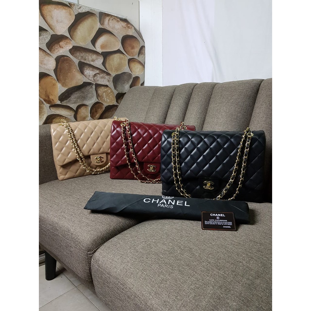 Tas Chanel Maxi Lambskin Quilted GHW AP1120