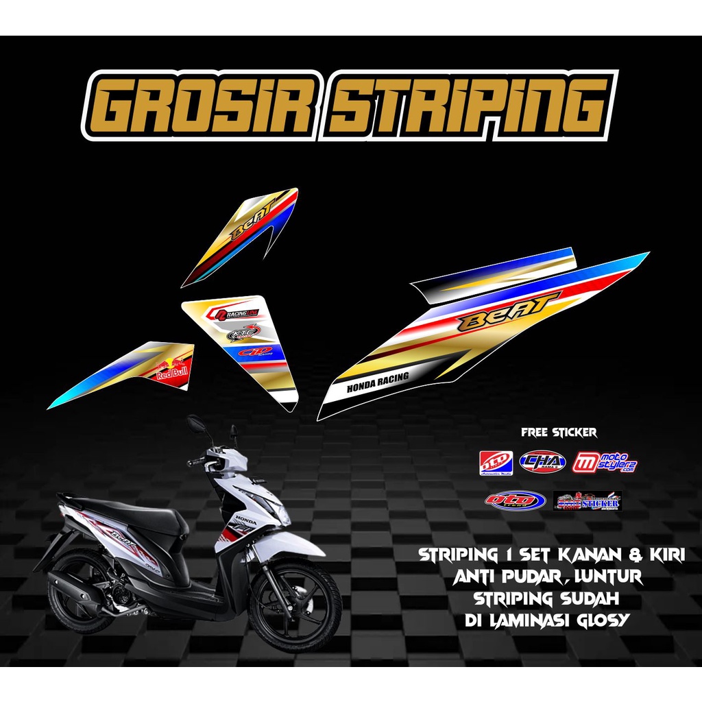 STRIPING STICKER VARIASI BEAT FI RACING 2012-2015