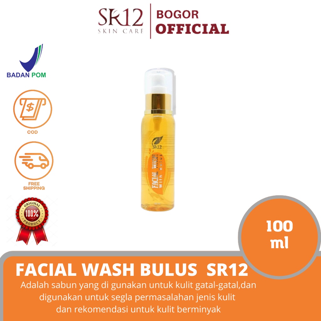 [SR12 ORIGINAL]FACIAL WASH KULIT BERMINYAK ATAU NORMAL /FACIAL WASH BULUS SR12