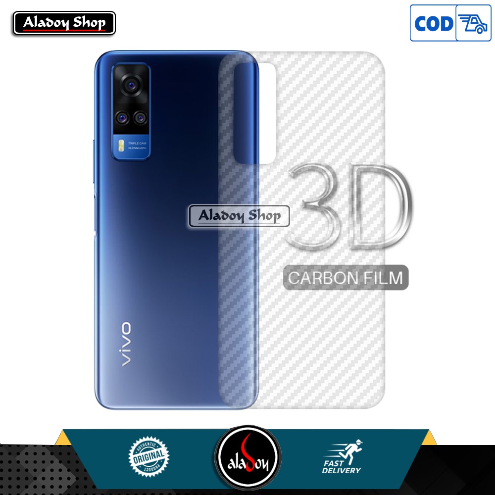 Garskin Carbon VIVO Y51 2020 Back Screen Protector Premium Skin