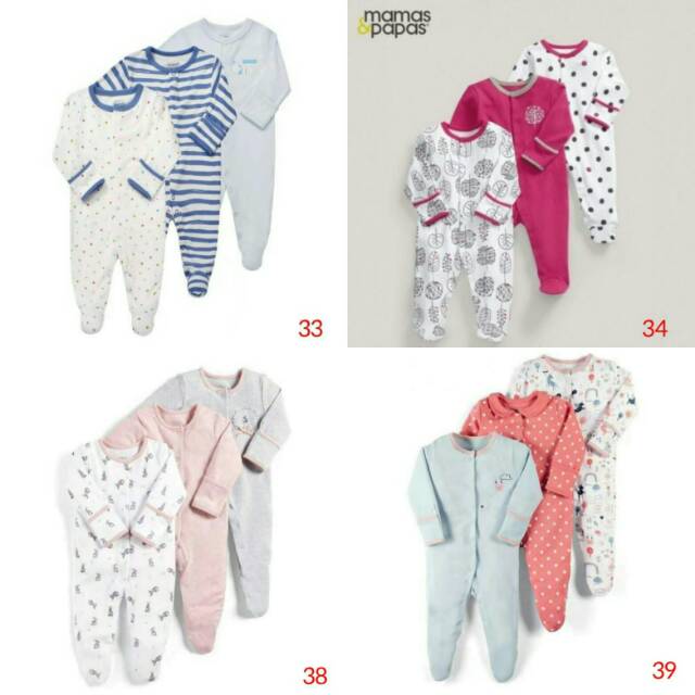 Mamas Papas Sleepsuit 3in1/ Sleepsuit bayi mamas &amp; papas/ sleepsuit baby import