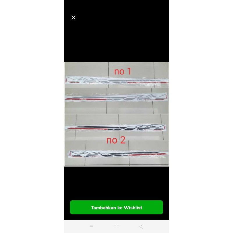 sticker trd sportivo mobil avanza xenia