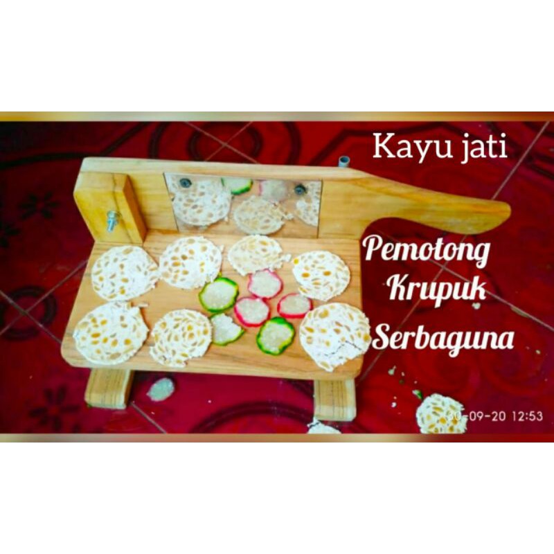 PEMOTONG KERIPIK PENGIRIS KERIPIK PEMOTONG KERUPUK KAYU JATI