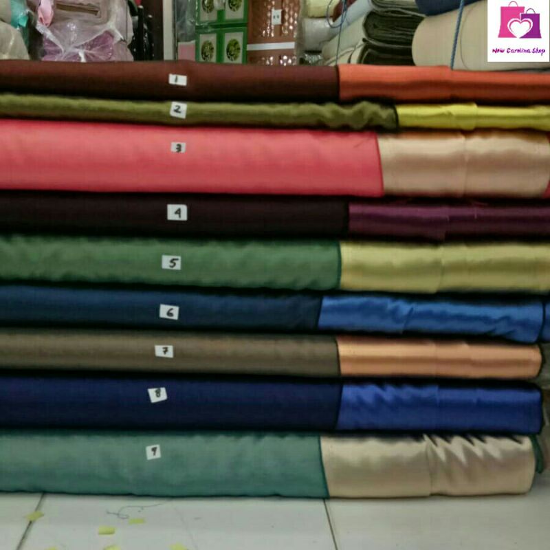 kain santung doff - satin tebal lbr. 150cm per 50cm