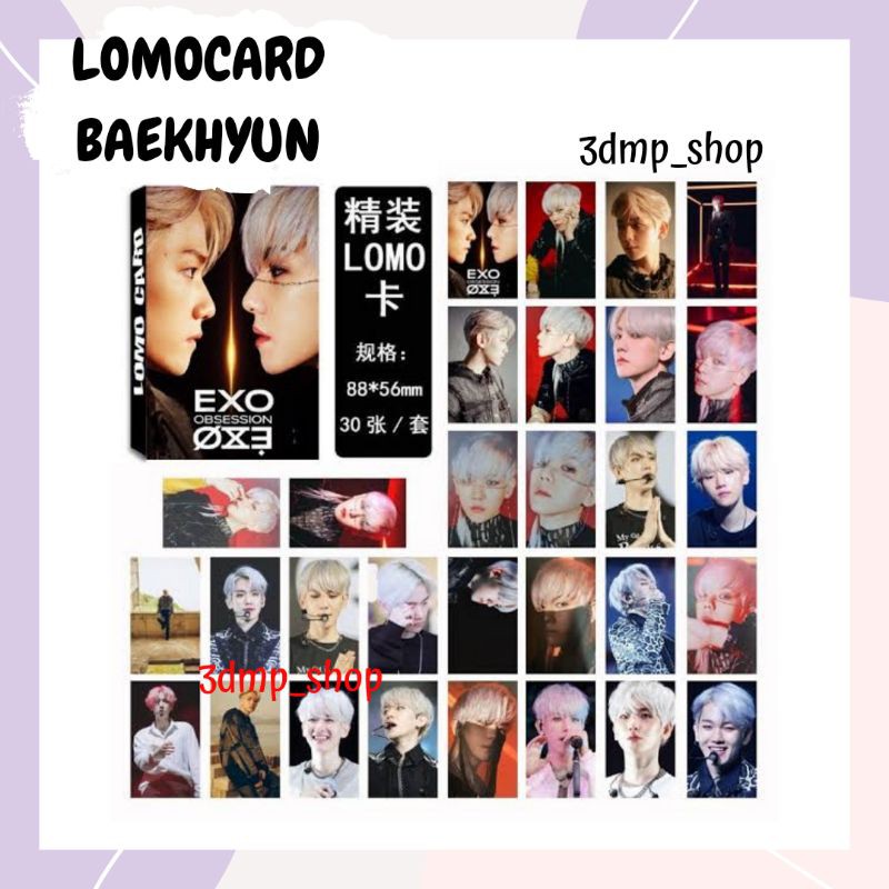 [30 lembar] Lomocard lomo kartu ganteng baekhyun exo kpop