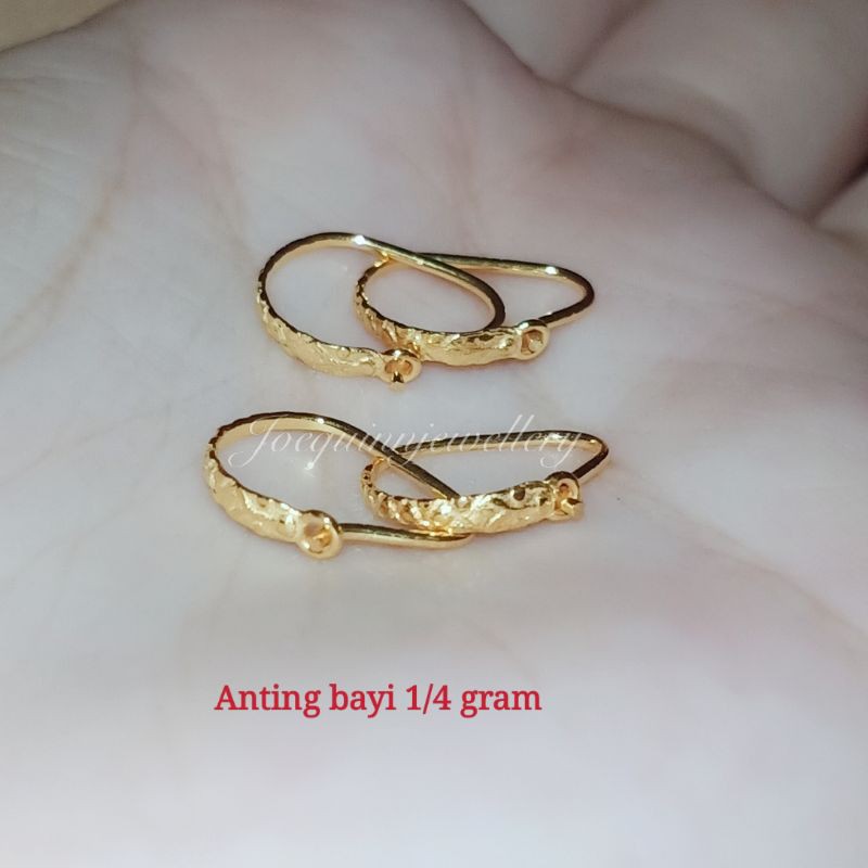 anting bayi lonjong emas muda