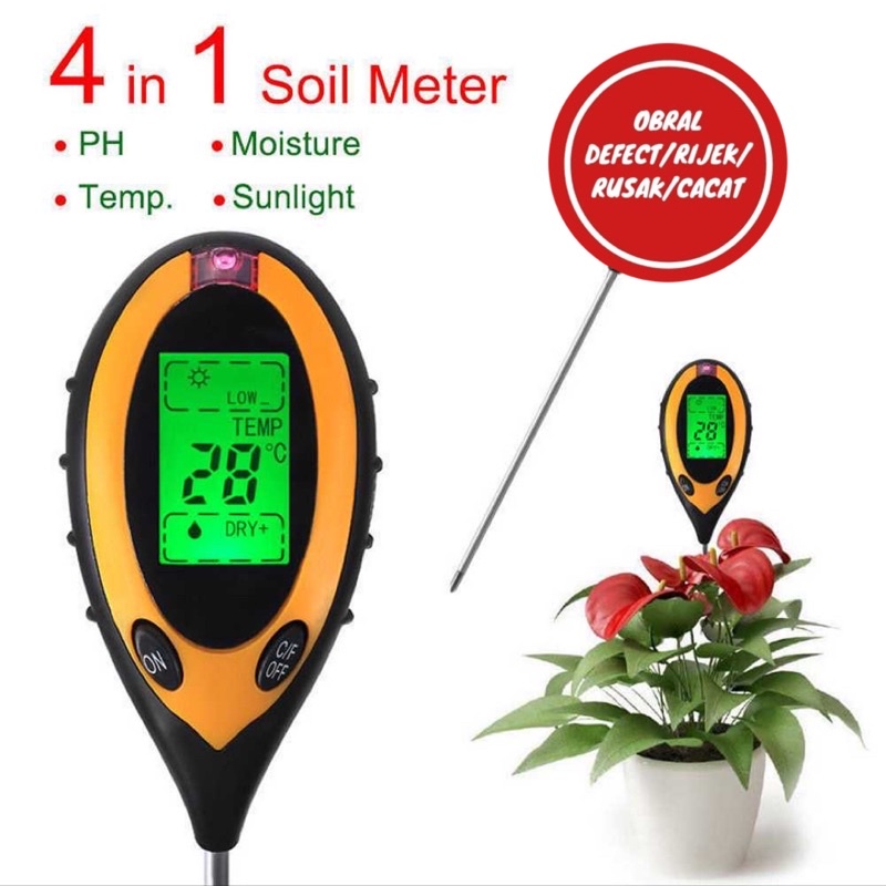 [OBRAL RIJEK] Pengukur Temperature &amp; Kelembaban Tanah Soil PH - TPH01803