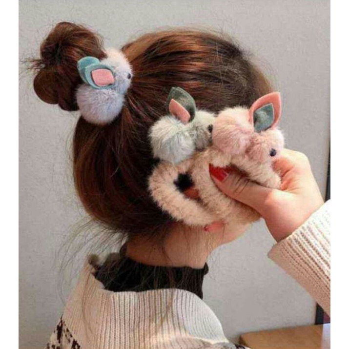 Karet Rambut Boneka|Karet Rambut Bear|Scrunchies Boneka|Ikat Rambut Boneka