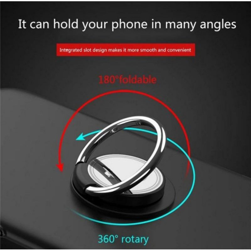 Iring Hp Smartphone Bulat Cincin Handphone Android Iphone Ring Stand Holder Xiaomi Oppo Samsung dll