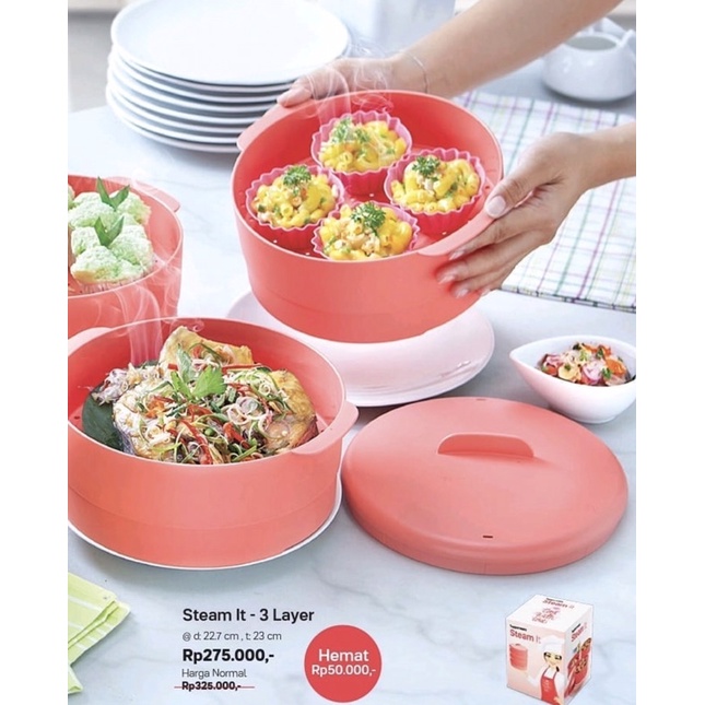 Steam it Tupperware murah (Ready warna Ungu)