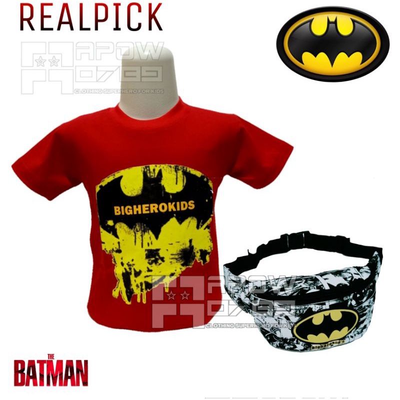 PAKET MURAH 4IN1 - KAOS ANAK BATMAN/PAKAIAN ANAK LAKI-LAKI KARAKTER USIA 2-10THN