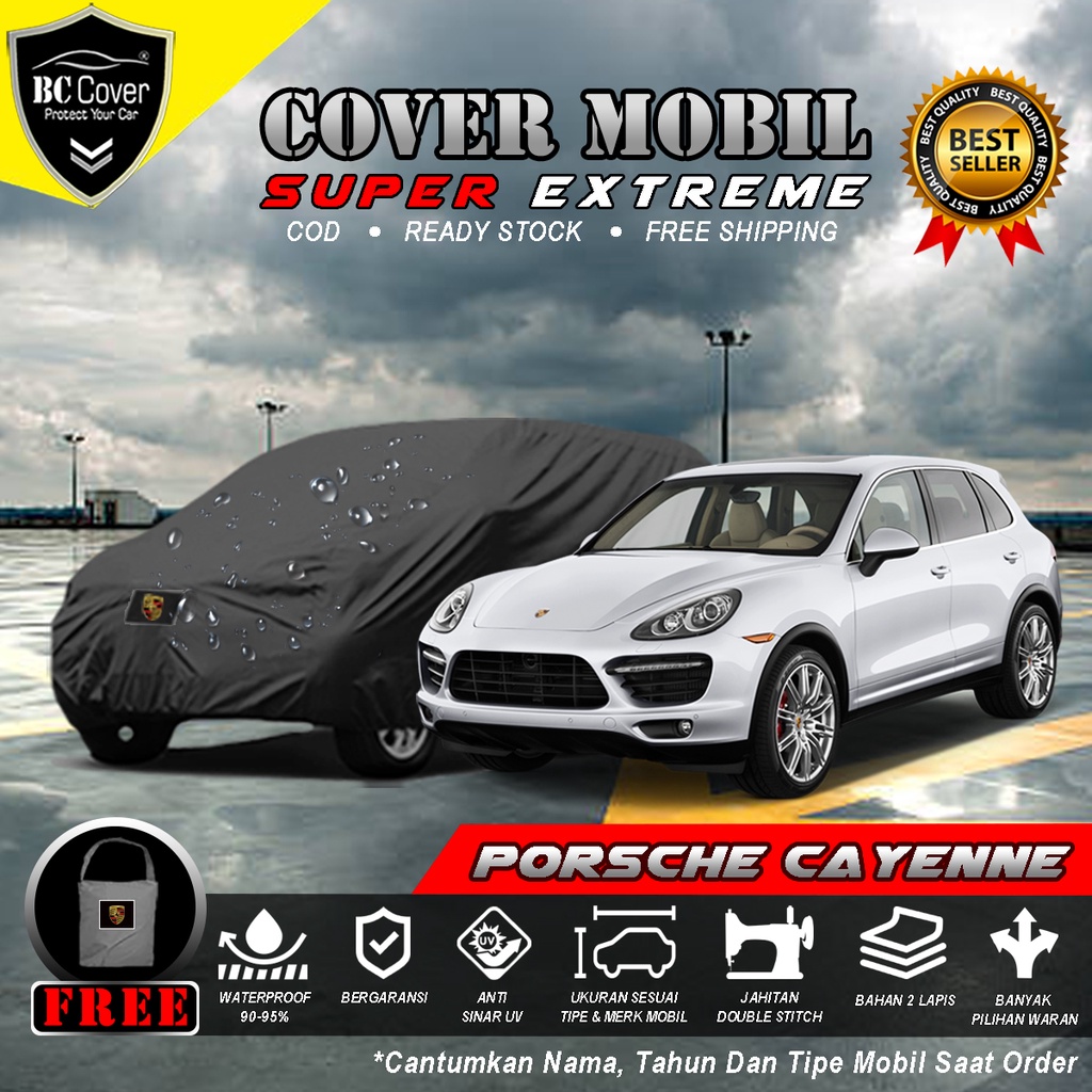 Body Cover Mobil Porsche Cayenne Outdoor Waterproof / Sarung Mobil Porsche Cayenne Waterproof / Selimut Tutup Penutup Mantol Kerudung Mantel Mobil Porsche Cayenne Waterproof Outdoor Anti Air