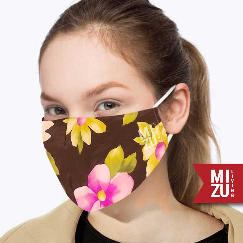 [SALE] MIZU SPRING IN BLOOM Cloth Face Mask Masker Kain Bunga 3Ply Kantong Filter NON-MEDIS REUSABLE