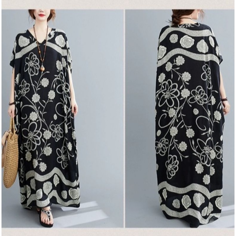 MDLV ~ 91008# Homewear Maxi Dress Daster Maxi Dress Bigsize Dress Oversize Fashion Import