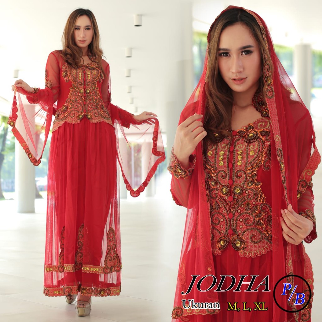 Kebaya Modern Payet / Dress Payet Jodha Merah Dan Warna Lain