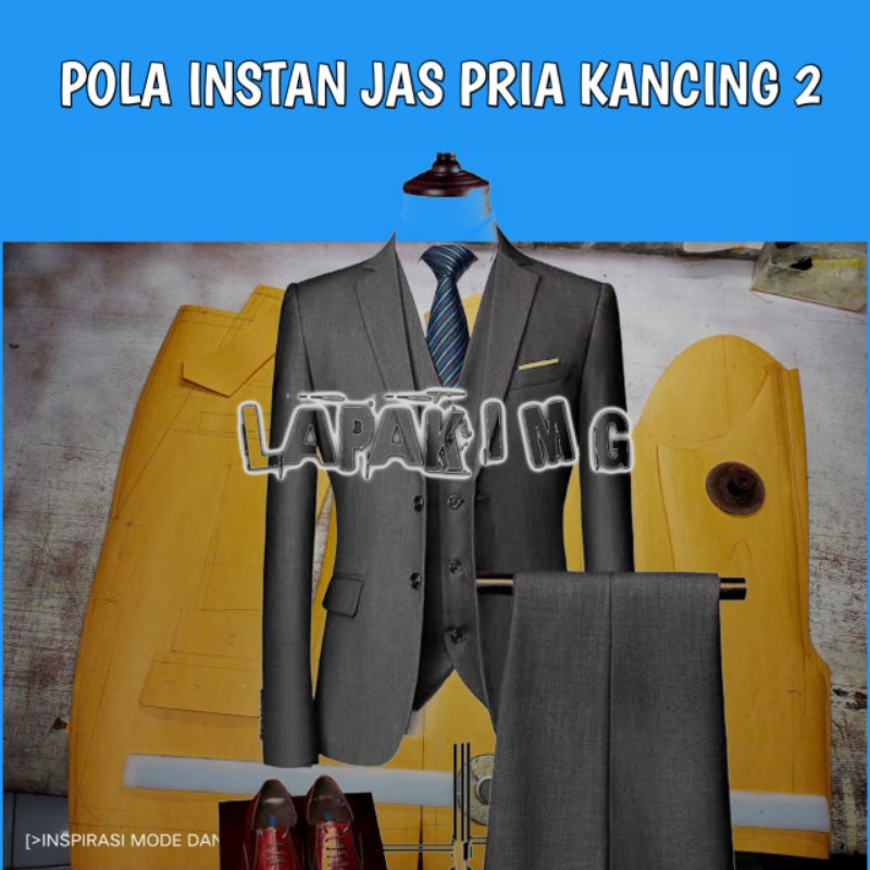 POLA INSTAN JAS PRIA FORMAL KANCING 2 SETANDAR SIZE | Yazid Tailor