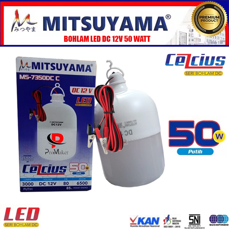 Bohlam Aki DC 12V 50 Watt Mitsuyama Celcius MS-7350DC Original