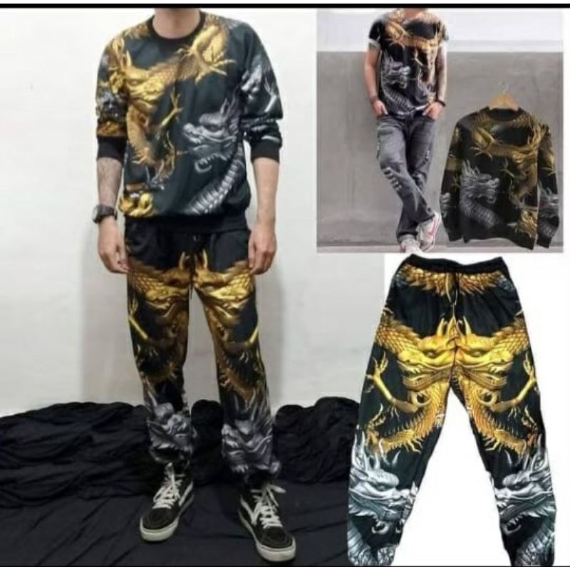 SWEATER NAGA STELAN JUMBO / MODEL TERBARU / CREWNECK DRAGON STYLE