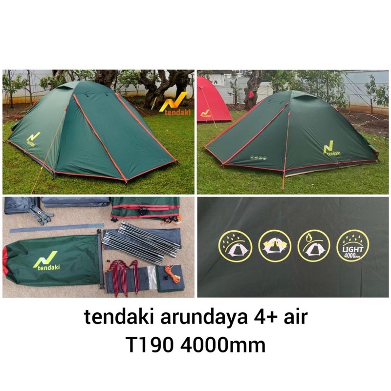 TENDAKI •Tenda Dome Termurah •Arundaya 4+ Air •BORNEO 4 •NSM 4 •Java 4 Pro •Java 4 Light •Moluccas 4 •Double Layer PU3000mm - PU4000mm