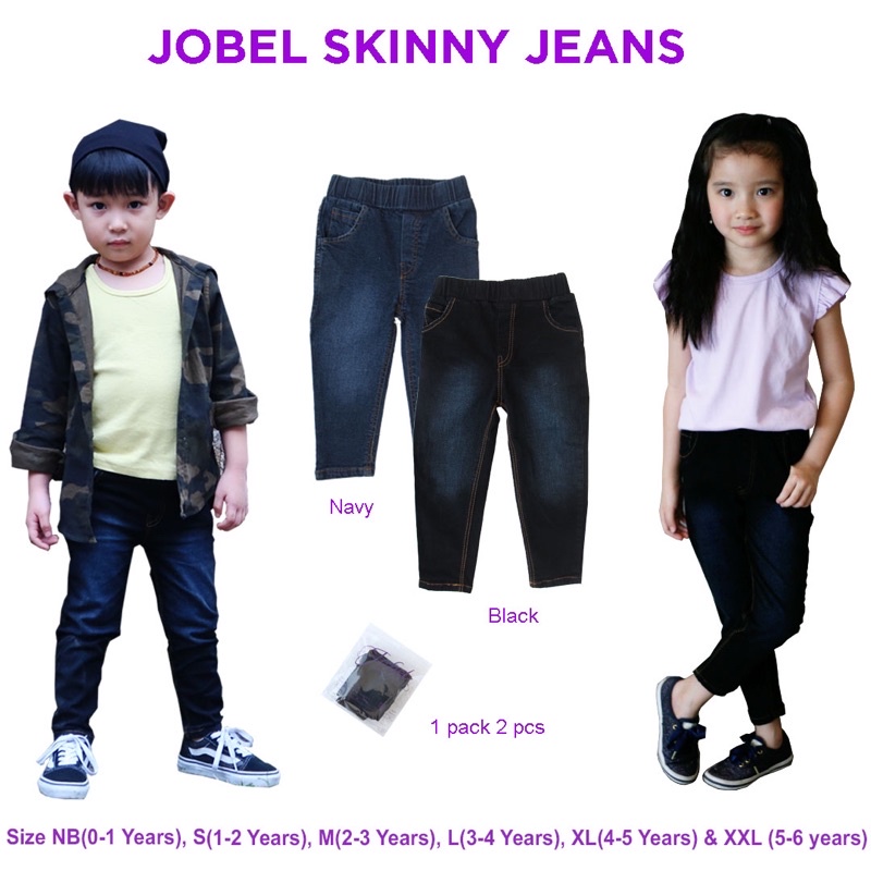 Jobel Skinny Jeans Edition (0 sd 5 tahun) isi 2 Pcs - Jeans Anak Murah