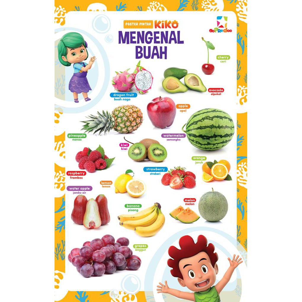 Opredo Poster Pintar Kiko: Mengenal Buah & Sayur-2