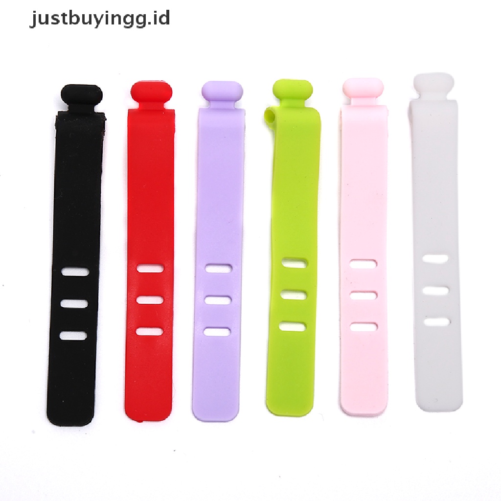 (Justbuyingg.Id) Strap Pengikat Kabel Data Bahan Silikon