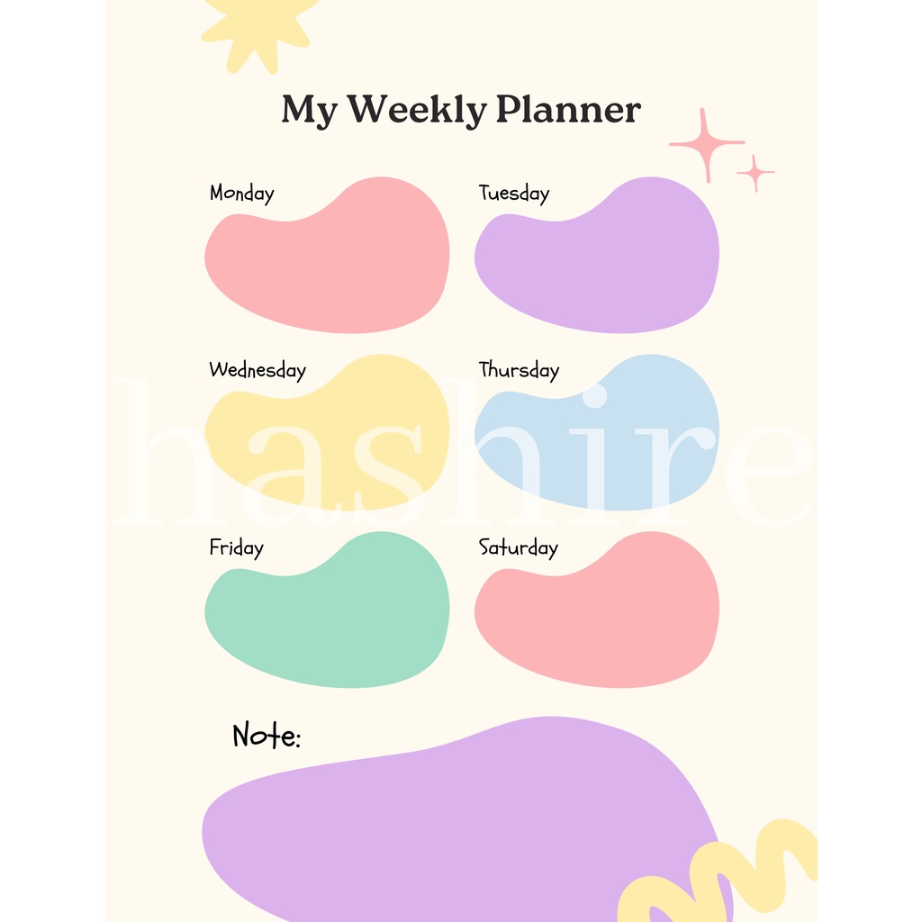 [HASHIRE] 50+ tema/ Weekly Planner A5 BOOK PAPER Perencanaan Harian Study Journal Study Planner Notes List To Do/ PART 2