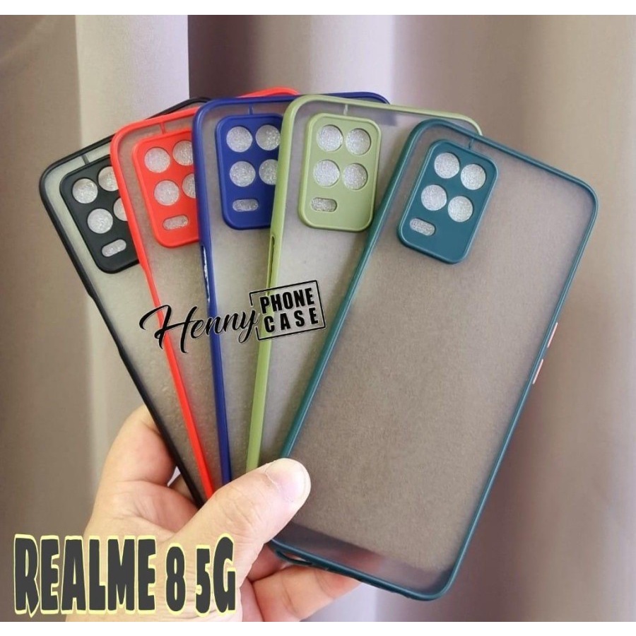 Realme 8 5G Case Dove Matte Transparan Slim Case Fuze Macaron D2