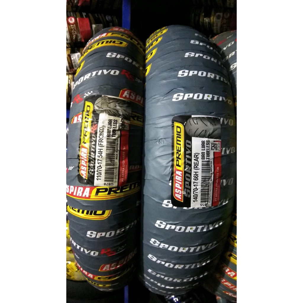 Paketan Ban Aspira Sportivo 110 70   140 70 R17 not Corsa R46 r93 pirelli zeneos