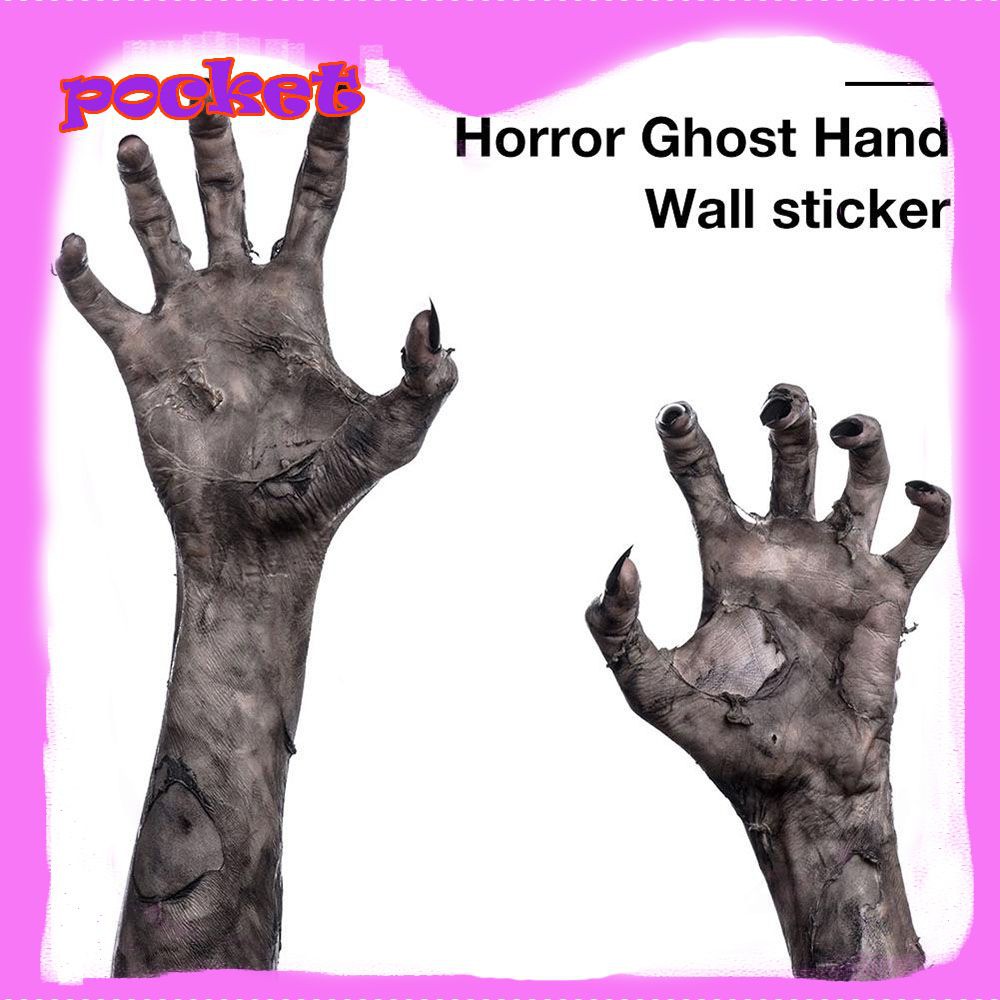 Stiker Dinding Bahan Pvc Mudah Dilepas Gambar Tangan Hantu 3d Untuk Dekorasi Halloween Shopee Indonesia