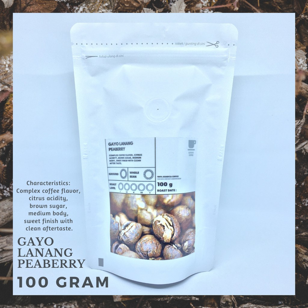 

SUTOYO COFFEE – Kopi Arabika Aceh Gayo Lanang Peaberry 100 Gram by Sutoyo Coffee | Single Origin | Roast Beans