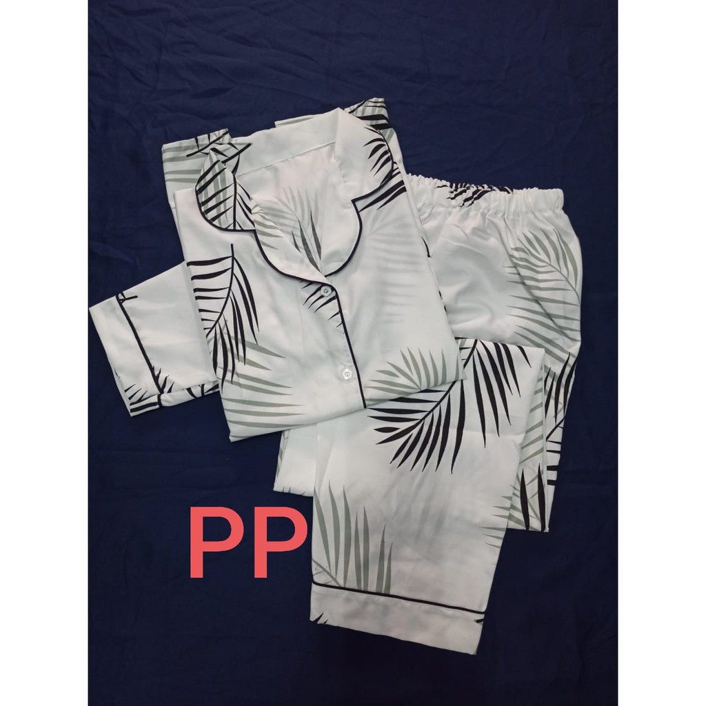 PIYAMA BAJU TIDUR MOTIF COCO DAUN TANGAN PANJANG CELANA PANJANG / PIYAMA MOTIF COCO DAUN PP