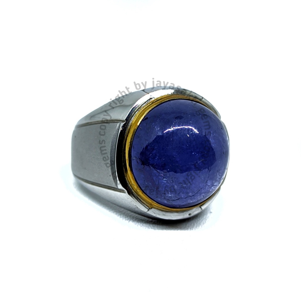 Natural Royal Blue Tanzanite Ring Monel Mewah JSB 03