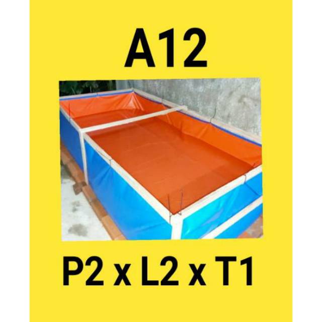Terpal kolam/kolam terpal/terpal kolam ikan/terpal kolam lele/terpal kolam kotak 2x2x1 A12