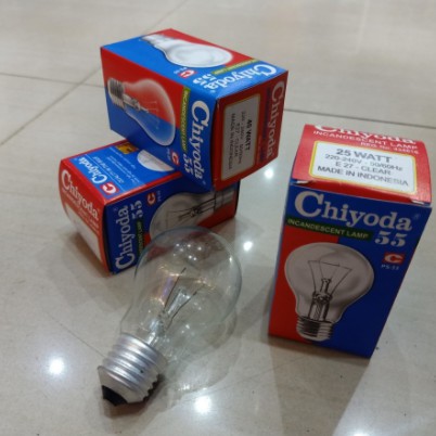 Chiyoda Dop Pijar 10w 15w 25w 40w 60w 75w 100w / Lampu Kuning Panas