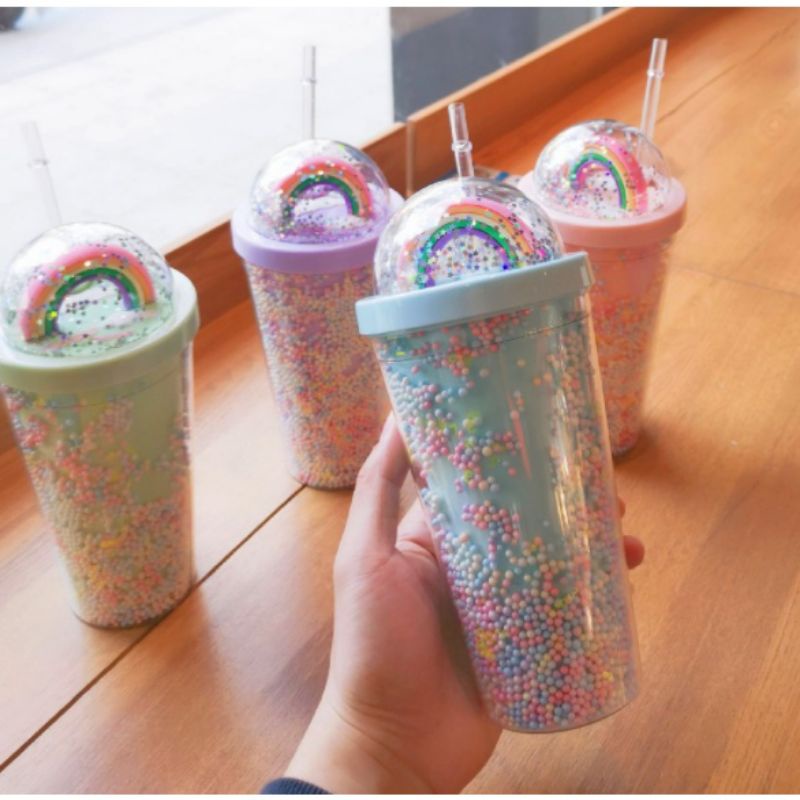 Tumbler Rainbow/tumbler anak/tumbler unik