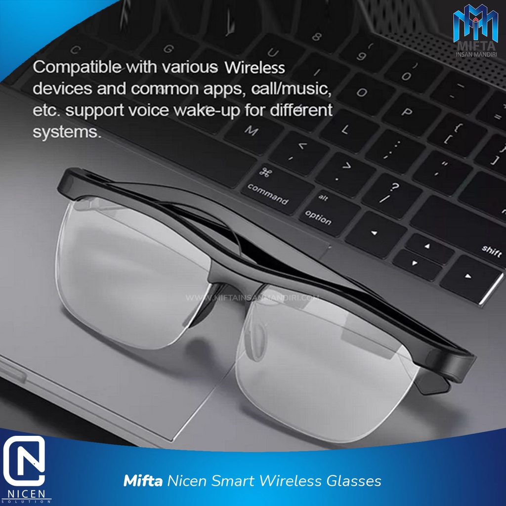 NICEN SMART SUNGLASSES WIRELESS BLUETOOTH STEREO / KACAMATA PINTAR