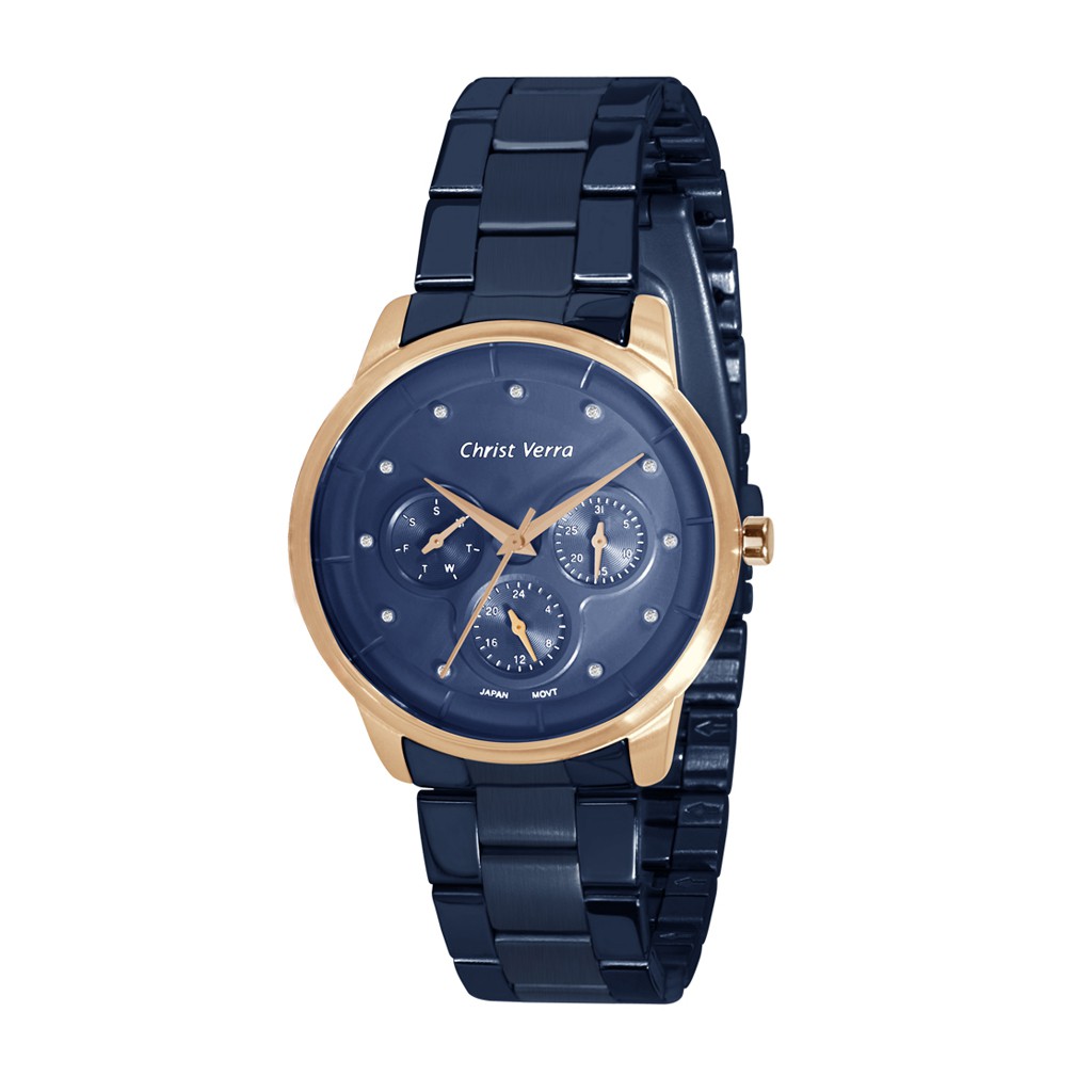 Jam Tangan Wanita Tali Rantai Christ Verra CV 21102L-1J BLU