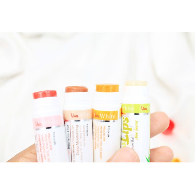 `ღ´ PHINKL `ღ´ Chic on Lips Viva lipbalm lipgloss pelembab bibir rasa buah (strawberry , coklat , aloe vera , orange )