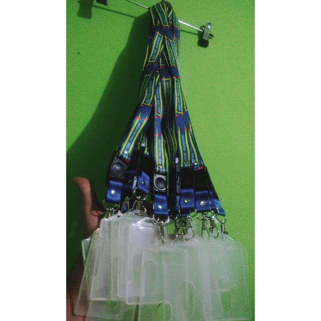 

Tali Id Card 2 cm 2 Muka Custom ( Printing Full Color + Stoper + frame )