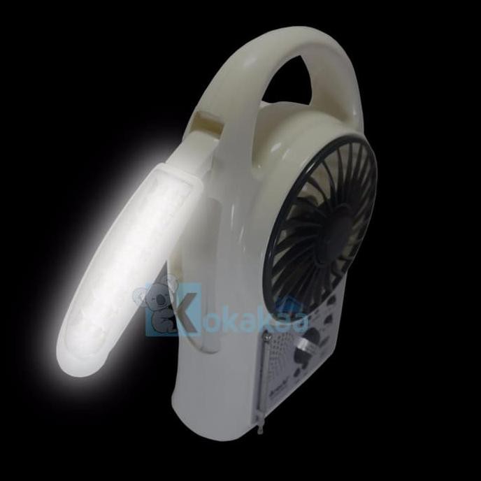 Ekstra Kipas + Led + Fm Radio Lampu Kipas Darurat Emergency Terbaik Exclusive