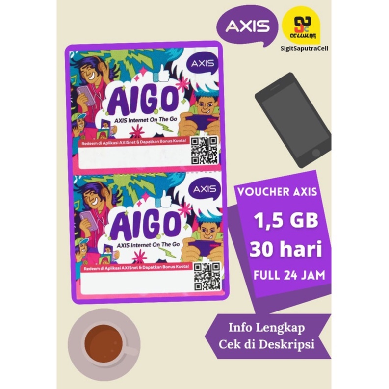 VOUCHER AXIS AIGO KUOTA 1.5 GB 30Hari