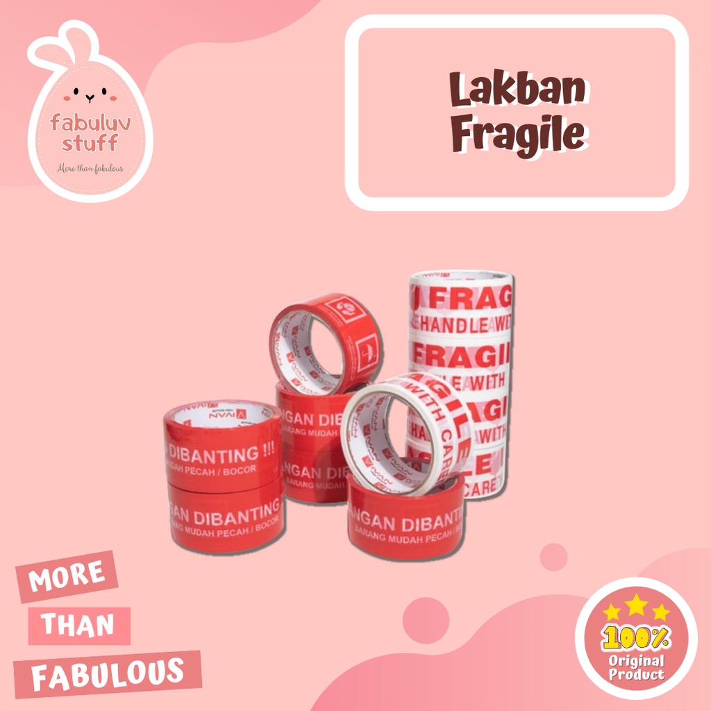 

ATK ~ Lakban Fragile / Solasi Pecah Belah / Fragille Merah Putih