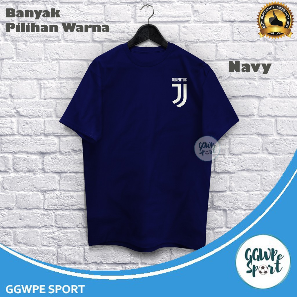 Kaos Distro Premium Juventus Logo Kecil Baju Distro Bola Cowok Katun Combed 30S Kualitas Terbaik